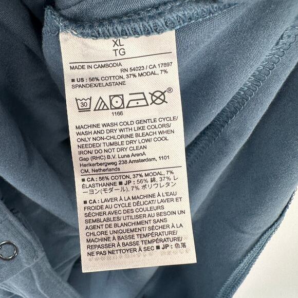 BANANA REPUBLIC NWT Slate Blue Long Sleeve Wrap Front Bodysuit // XL - Picture 9 of 12